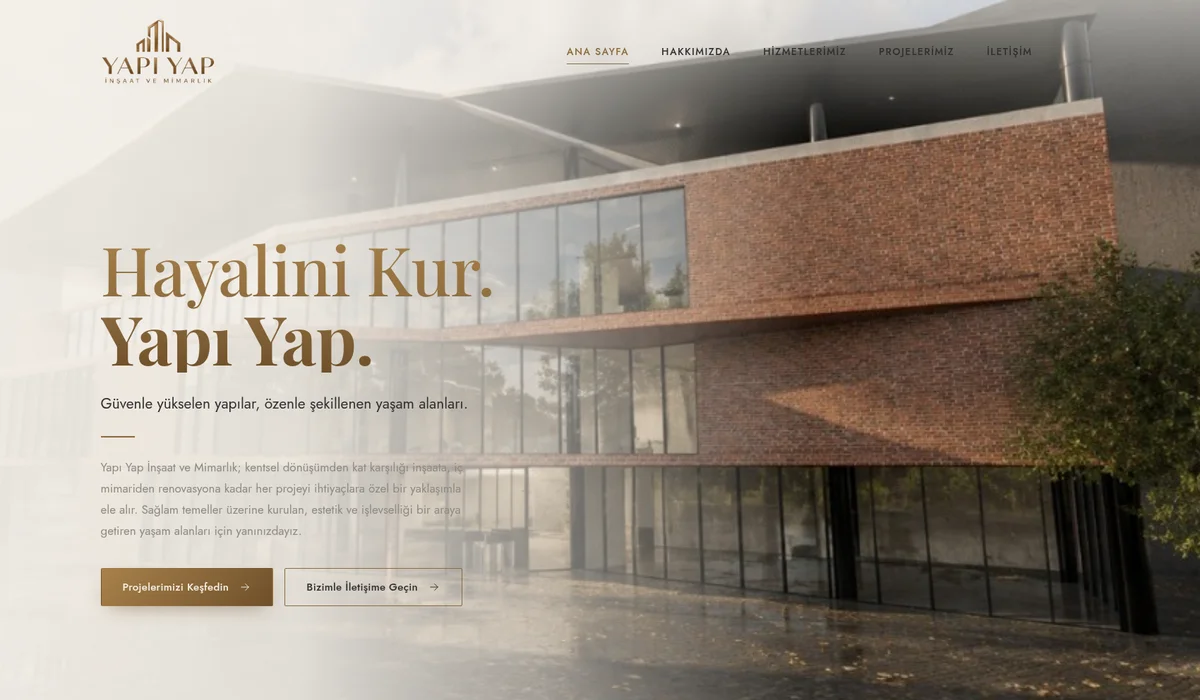 yapiyap.com web sitesi – YerelWeb referansı
